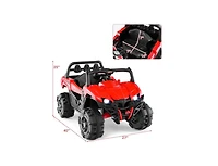 Akiudex 12V Kids Ride-On Utv with Remote Control, Music, Led Lights & Storage
