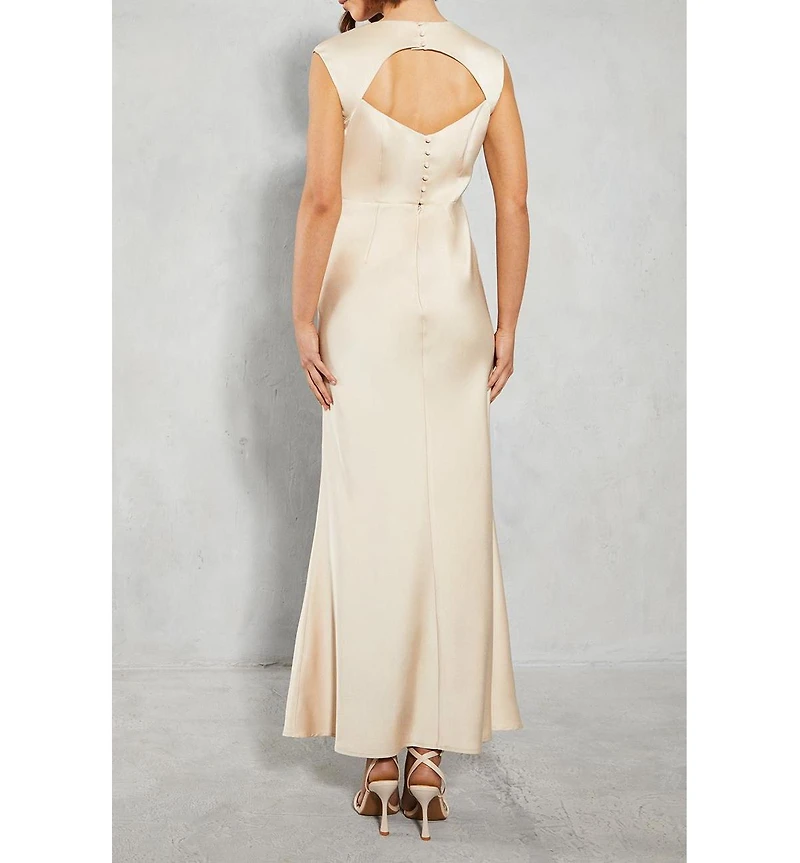 Oasis Women's Satin Maxi Bridesmaid Dress