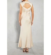 Oasis Women's Satin Maxi Bridesmaid Dress