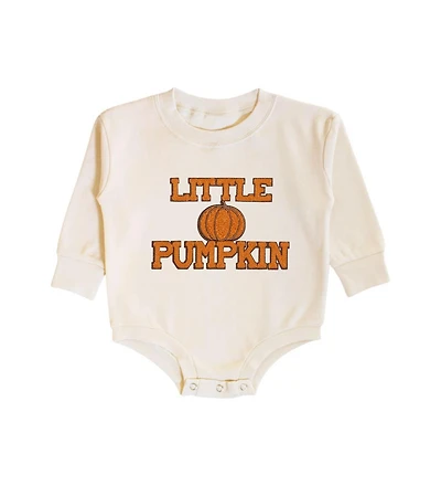 Sweet Wink Baby Girl and Boy Little Pumpkin Patch Long Sleeve Romper