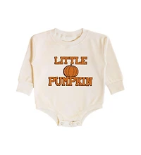 Sweet Wink Baby Girl and Boy Little Pumpkin Patch Long Sleeve Romper