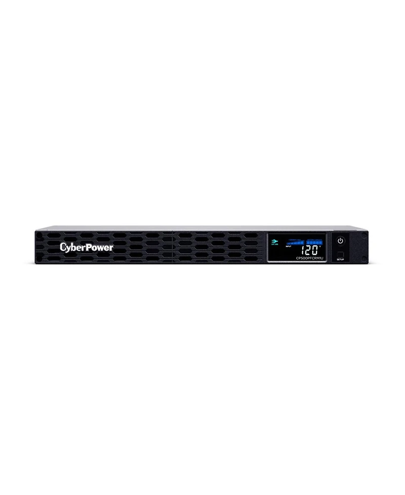 CyberPower CP500PFCRM1U 500VA/300W PFC Sinewave Lcd Rackmount Ups System, Black