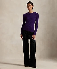 Polo Ralph Lauren Women's Cable-Knit Cotton Crewneck Sweater