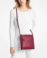 Michael Kors Jet Set Charm Leather Small North South Flat Crossbody Bag