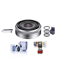 Sony E 16mm f/2.8 Lens, Bundle with ProOptic 49mm Filter Kit, Cleaning Kit, Lens Cap Tether, Mac Software Kit