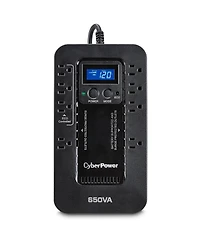 CyberPower Ecologic EC650LCD Compact 8 Outlets 650VA 390W Ups with Multifunction Lcd Panel, Eco Mode