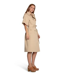 Belle & Bloom Dust Daring Short Sleeve Trench Style Dress