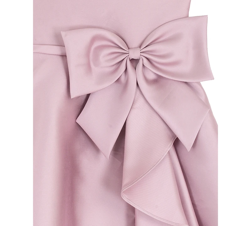 Rare Editions Toddler and Little Girls Mikado Cascade Bow Dress