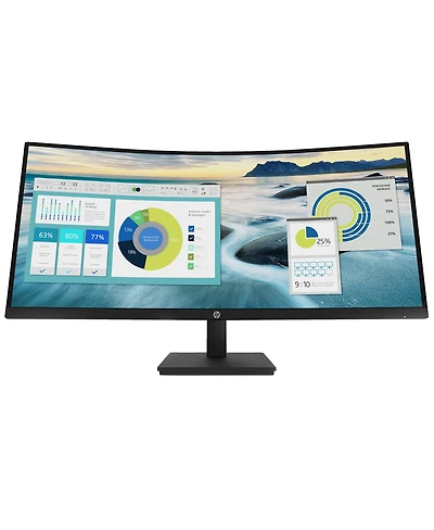 Hp P34hc G4 34" 21:9 Wqhd Curved Usb-c Va Lcd Monitor