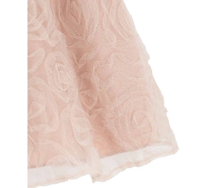 Rare Editions Toddler and Little Girls Glitter Soutache Social Dress