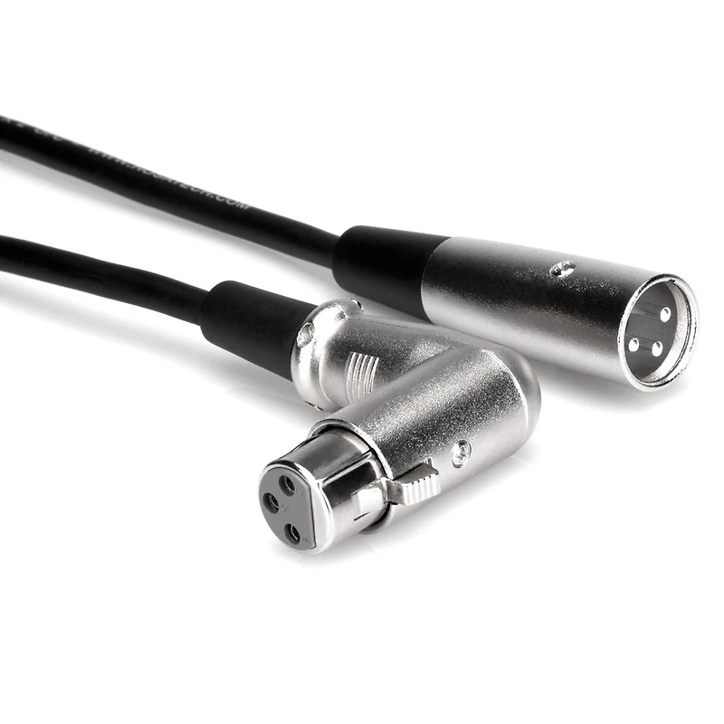 Hosa Technology Hosa Xff-101.5 Balanced Interconnect, Right-angle XLR3F to XLR3M, 1.5 ft