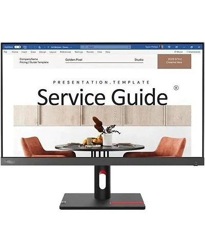 Lenovo ThinkVision S24i-30 23.8" 16:9 Full Hd 100Hz Ips Wled Monitor, Raven Black
