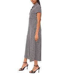 Msk Petite Short Sleeve Midi Dress