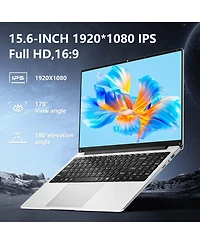 memzuoix 15.6 inch Laptop, Laptops with Celeron N4000, 8GB LPDDR4 256GB Ssd, Ips Fhd 1920x1080, WiFi+BT4.2+Mini Hdmi+Tf Card Slot, Traditional Laptop