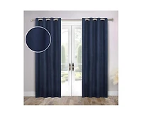 Superior Neal 100% Blackout Solid Machine Washable Curtains, Set of 2 Panels