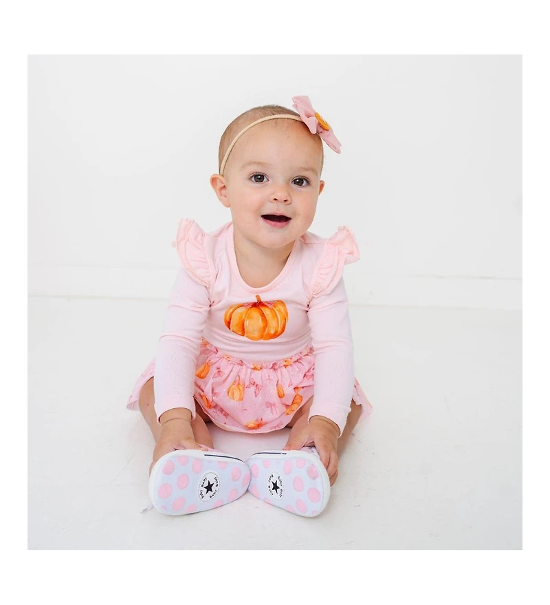 Sweet Wink Baby Girls Coquette Pumpkin Long Sleeve Tutu Bodysuit