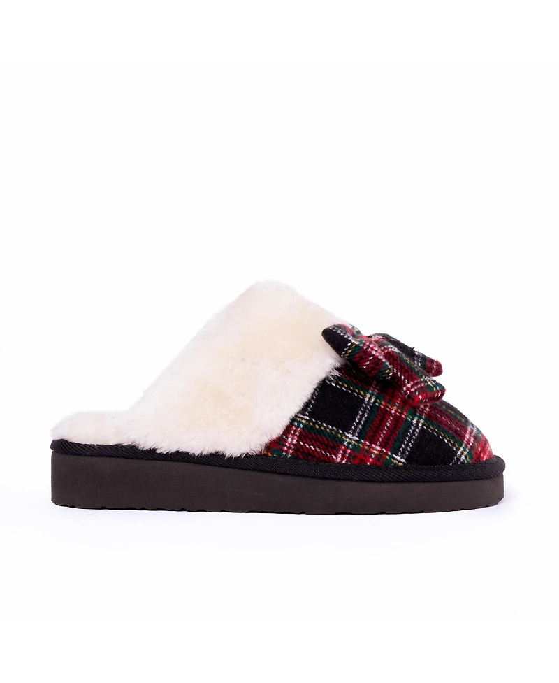 Minnetonka Women's Bow Scuff Slippers