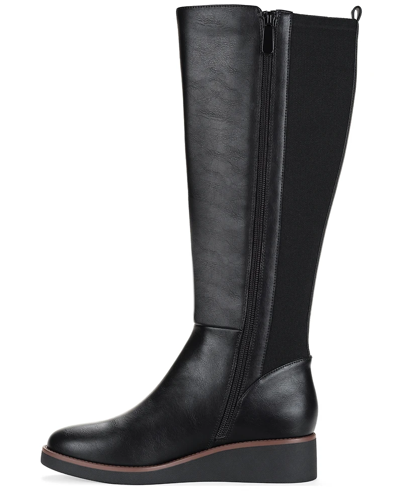 Style & Co Women's Cyruss Wedge Tall Boots, Macy's Exclusive