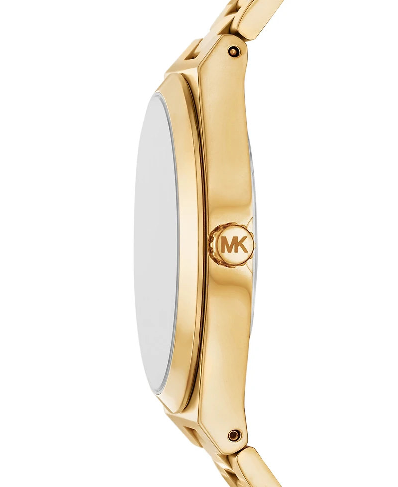 Michael Kors Men's Lennox Three-Hand Gold-Tone Stainless Steel Watch, 43mm