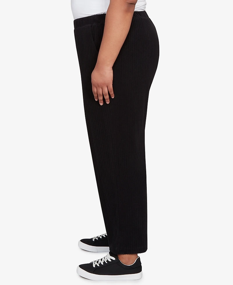 Alfred Dunner Plus Lake Champlain Ribbed Knit Ankle Pants