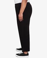 Alfred Dunner Plus Lake Champlain Ribbed Knit Ankle Pants