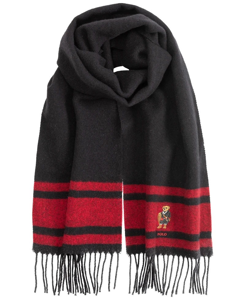 Polo Ralph Lauren Men's Woven Holiday Bear Scarf