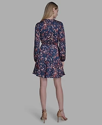 Bcbg Women's V-Neck Floral Shift Dress