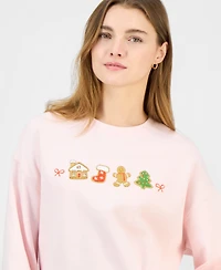 Rebellious One Juniors' Gingerbread Cookies Fleece Sweatshirt