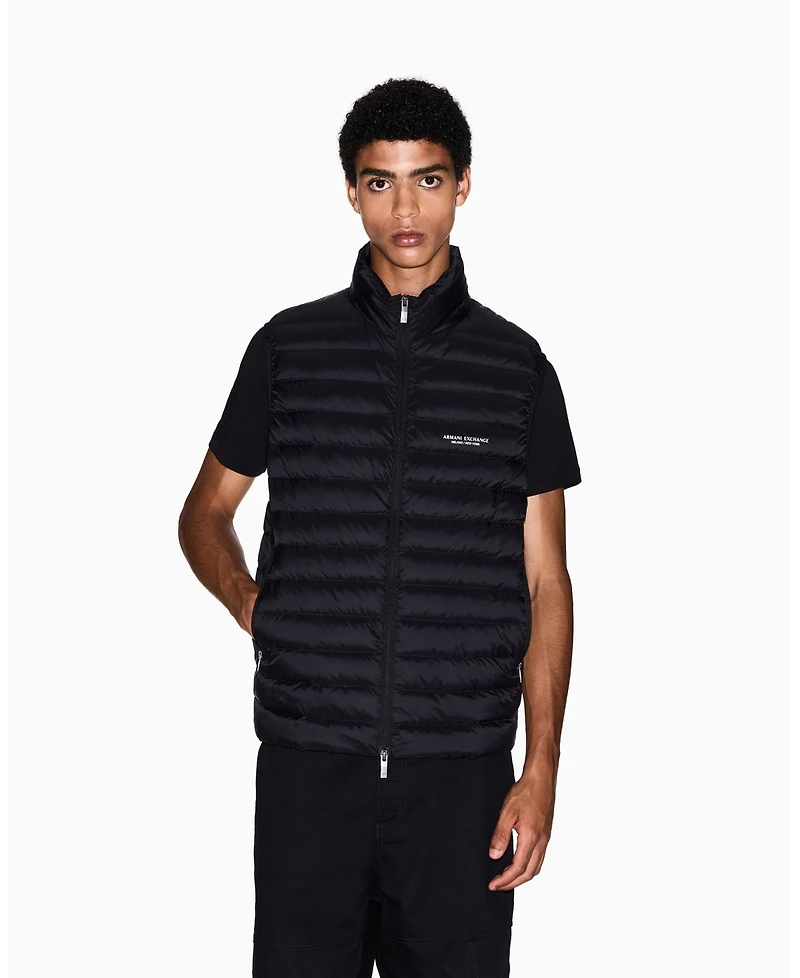 A|X Armani Exchange Men's Milan Ny Down Packable Vest