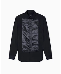 A|X Armani Exchange Men's Night Lab Satin Box Woven Shirt