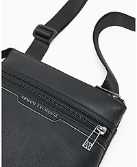 A|X Armani Exchange Men's Faux-Leather Flat Crossbody Bag