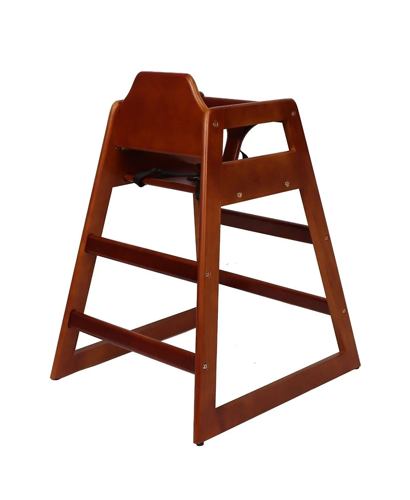 Jujabu Walnut Solid Wood Double Feeding Eat and Grow Portable High Easy to Clean Baby Booster Chair