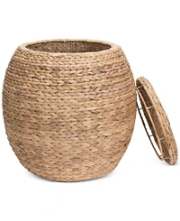 Household Essentials Large Water Hyacinth Storage Basket