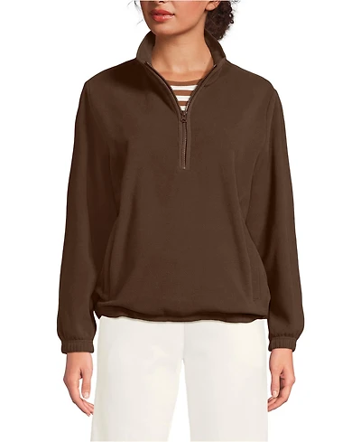 Lands' End Women's Anyweather RainDefense Fleece Quarter Zip Pullover