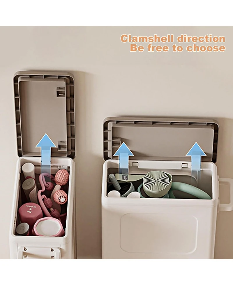 gaomon Rolling Laundry Hamper with Lid, 123L Large Capacity Clothes Hampers for Laundry, Plastic Collapsible Laundry Baskets with Wheels Laundry Cloth