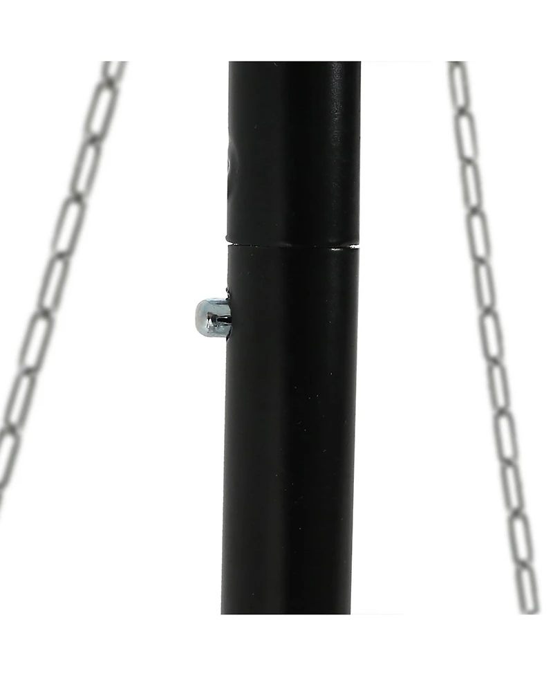 Sunnydaze Decor Outdoor Camping or Backyard Steel Tripod Fire Pit Cooking Grilling Bbq Grate - 22" - Black