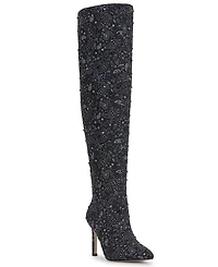 Jessica Simpson Women's Earon Bandana Over-The-Knee Wide Calf Dress Boots