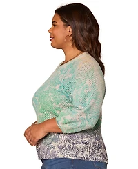 Democracy Plus Dolman Blouson-Sleeve Sweater