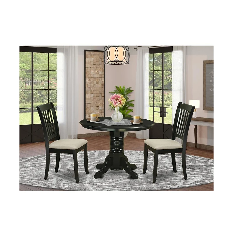 East West Furniture Dining Room Set Black