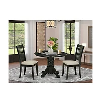 East West Furniture Dining Room Set Black