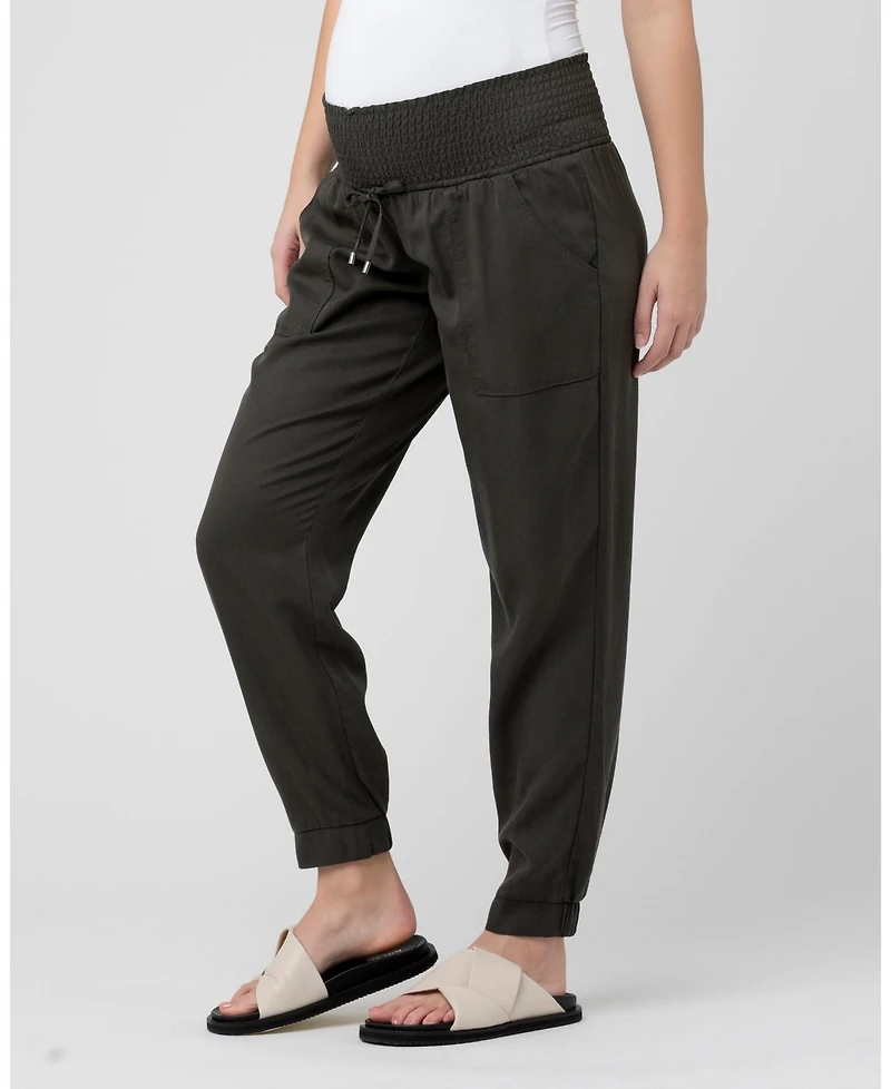 Ripe Maternity Comfortable Tencel Off Duty Pant Olive Wear