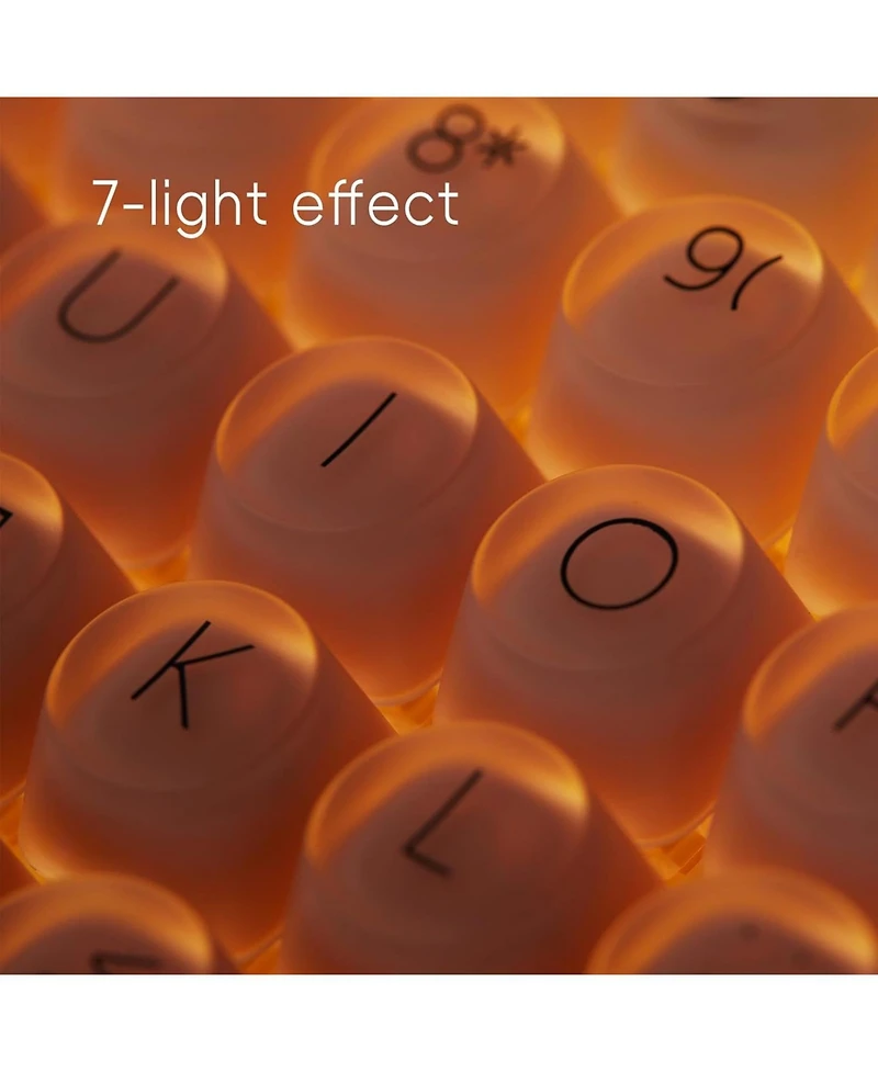 Lofree Dot Foundation Mechanical Keyboard, 75% Rechargeable Hot-Swappable, 3 Connection Modes, Pink Gateron Baby Racoon Switches for Windows, Mac Os