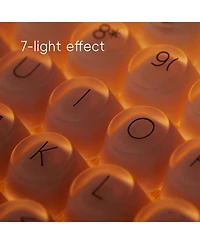 Lofree Dot Foundation Mechanical Keyboard, 75% Rechargeable Hot-Swappable, 3 Connection Modes, Pink Gateron Baby Racoon Switches for Windows, Mac Os
