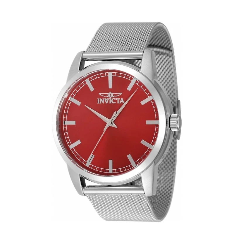 Invicta Men's 48509 Celestial Quartz 3 Hand Red Dial Watch