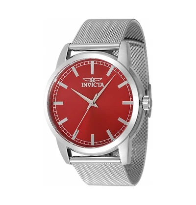 Invicta Men's 48509 Celestial Quartz 3 Hand Red Dial Watch
