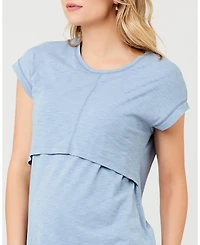 Ripe Maternity Richie Nursing Tee Light Petrol