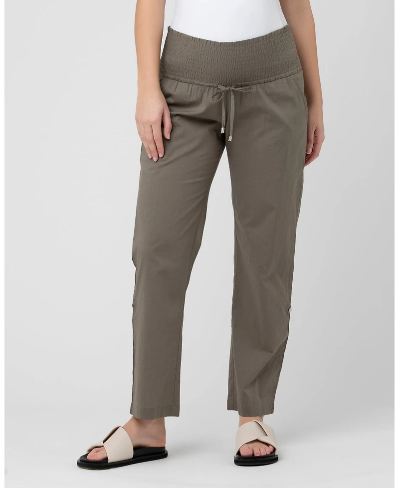 Ripe Maternity Maternity Comfortable Philly Cotton Pants in Moss Style