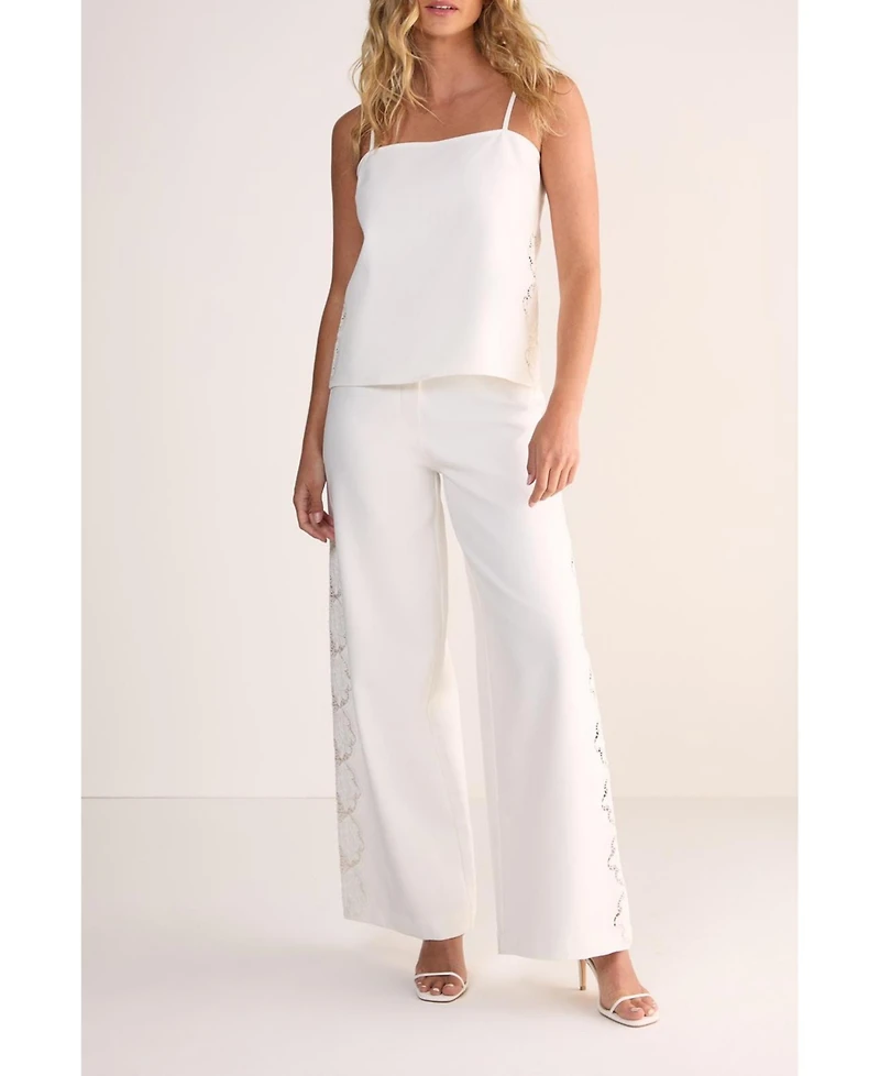 Nasty Gal Women's Cutwork Side Tailored Wide Leg Pants