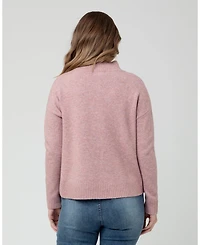 Ripe Maternity Jade Crop Nursing Knit Sweater Pink - Comfortable Wear