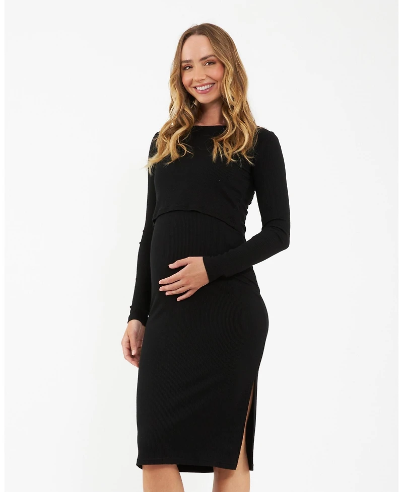 Ripe Maternity Penny Double Up Nursing Set Black - Comfortable and Versatile